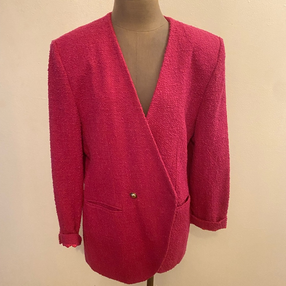 Womens vintage hot pink blazer